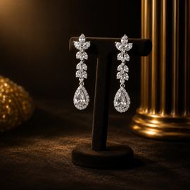 Diamond drop earrings